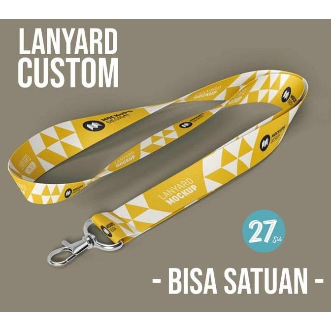 

Lanyard Custom Digital Print Satuan 2 Sisi 2 Cm / 2.5 Cm Co