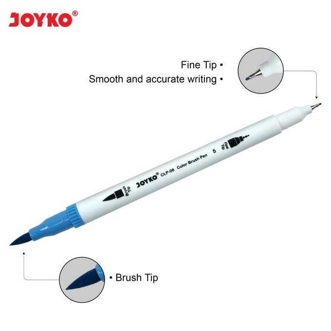 

Joyko 36 Color Brush Pen CLP-39 Spidol Warna Double Tip Dua Mata Pena Kuas Set isi 36 CLP 39