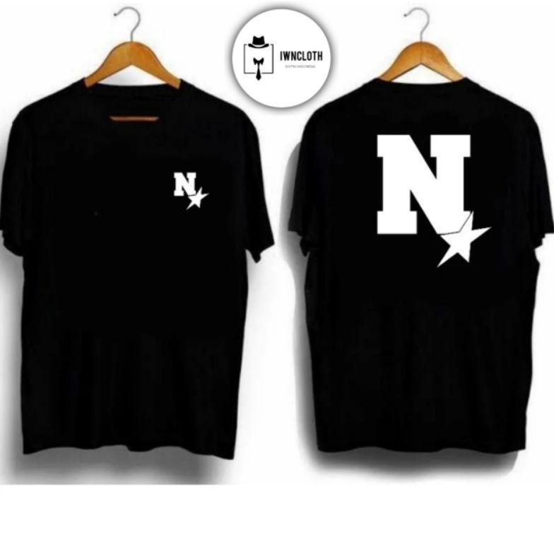 Promo Kaos Inisial Nama Huruf N Star Sablon Dtf T-Shirt Kaos Distro Pria Wanita