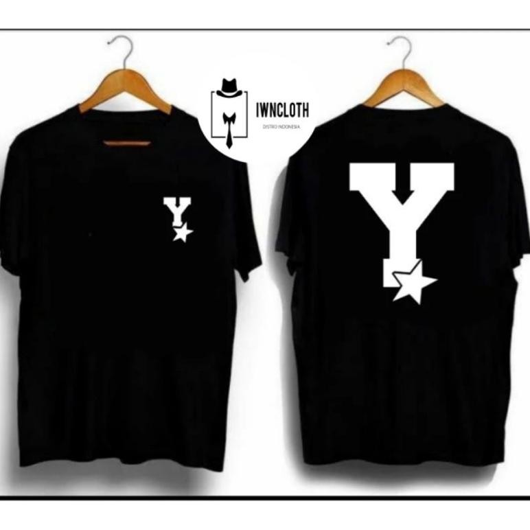 Promo T-Shirt Kaos Distro Inisial Nama Huruf Y  Kaos Distro Pria Wanita