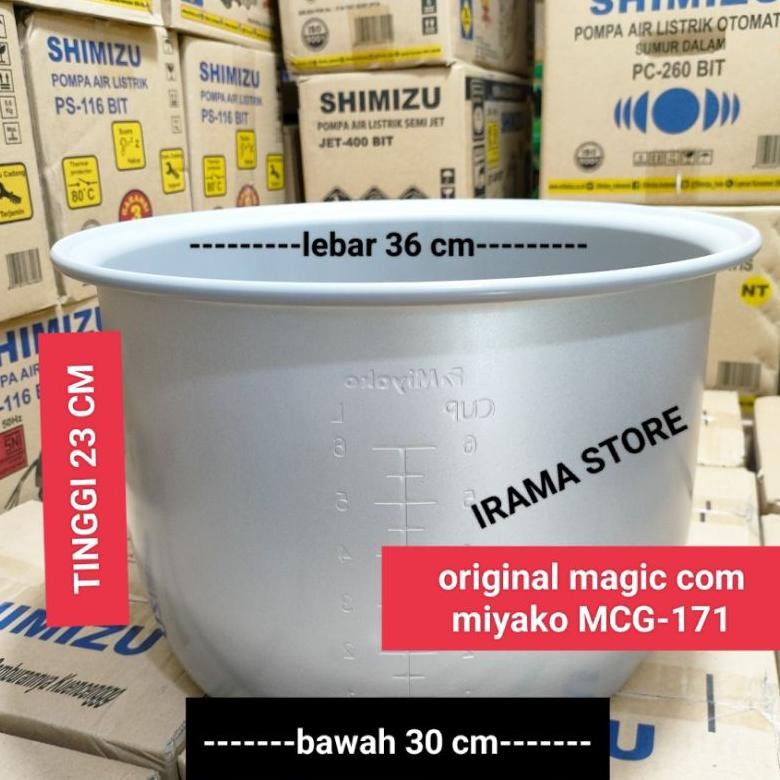 Panci Teflon Magic Com Miyako Original MCG-171 Ukuran jumbo 6 Liter MCG 171 Nanoal Anti Lengket Dw6