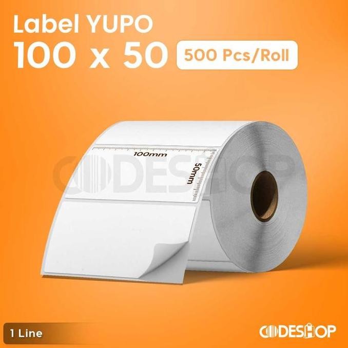 

HOT PROMO Stiker Label Yupo 100x50 mm 1 Line isi 500 Pcs Gap 2mm Perforasi