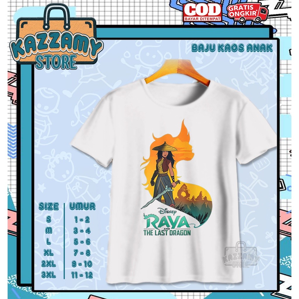 Kaos Anak 3D Baju Anak Raya and The Last Dragon - Kazzamy Store