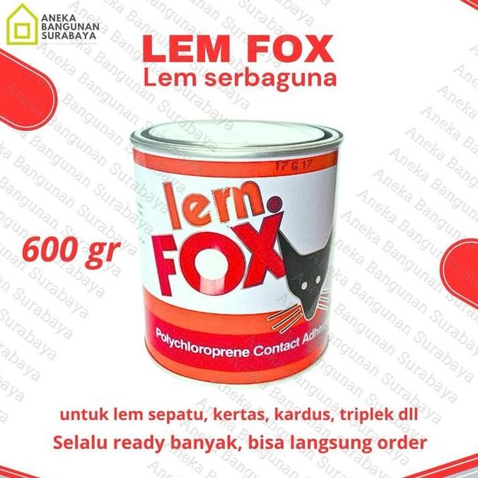 

DISKON Lem Serbaguna Fox Kuning 600gr - Perekat Kulit, Karet, Busa, Kayu, Formika, Koraltex, Vinyl, Karpet, Packing 600 gram kg