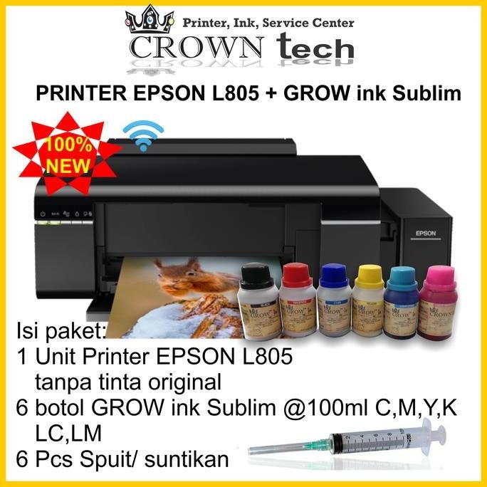 Epson L805 Tinta Grow Sublim New Stok