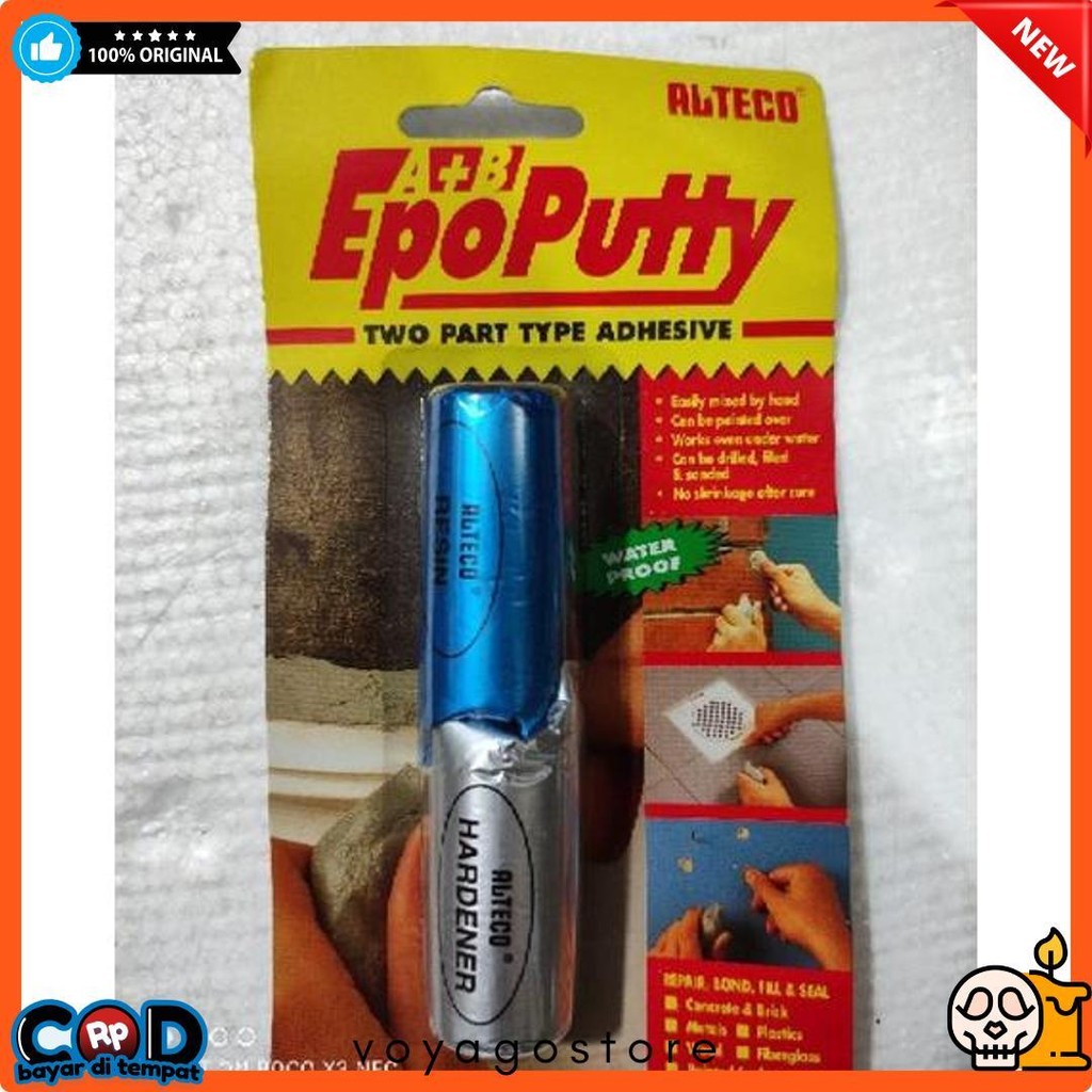 

Lem Epo Putty /Lem Alteco Lem Porting 50 Gram/ Lem Epoxy Diskon Setengah Harga