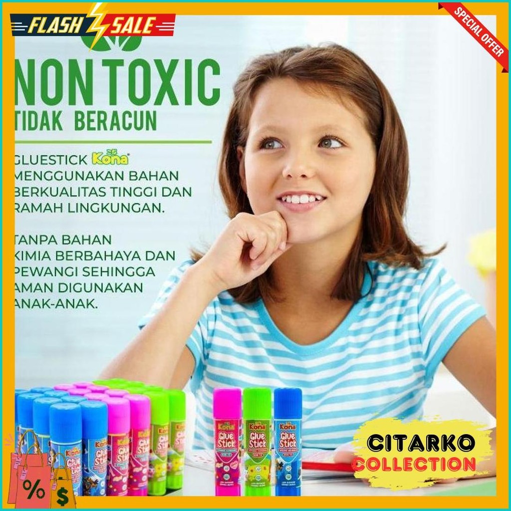 

Lem Stik Kona 10 Gr Non-Toxic Daya Rekat Mantap Diskon Setengah Harga