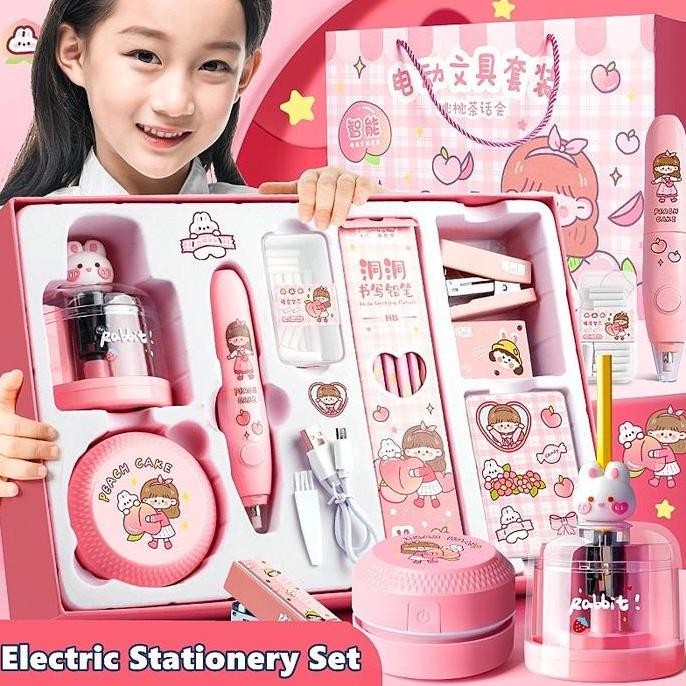 

TERMURAH - Penghapus elektrik set electric stationery rautan anak elektrik