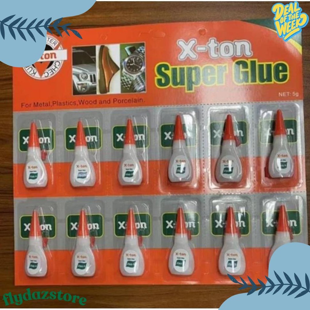 

Lem Super Glue/Lem Cair X Ton / Ok Bond ( 1 Kp Isi 12Pc ) Diskon