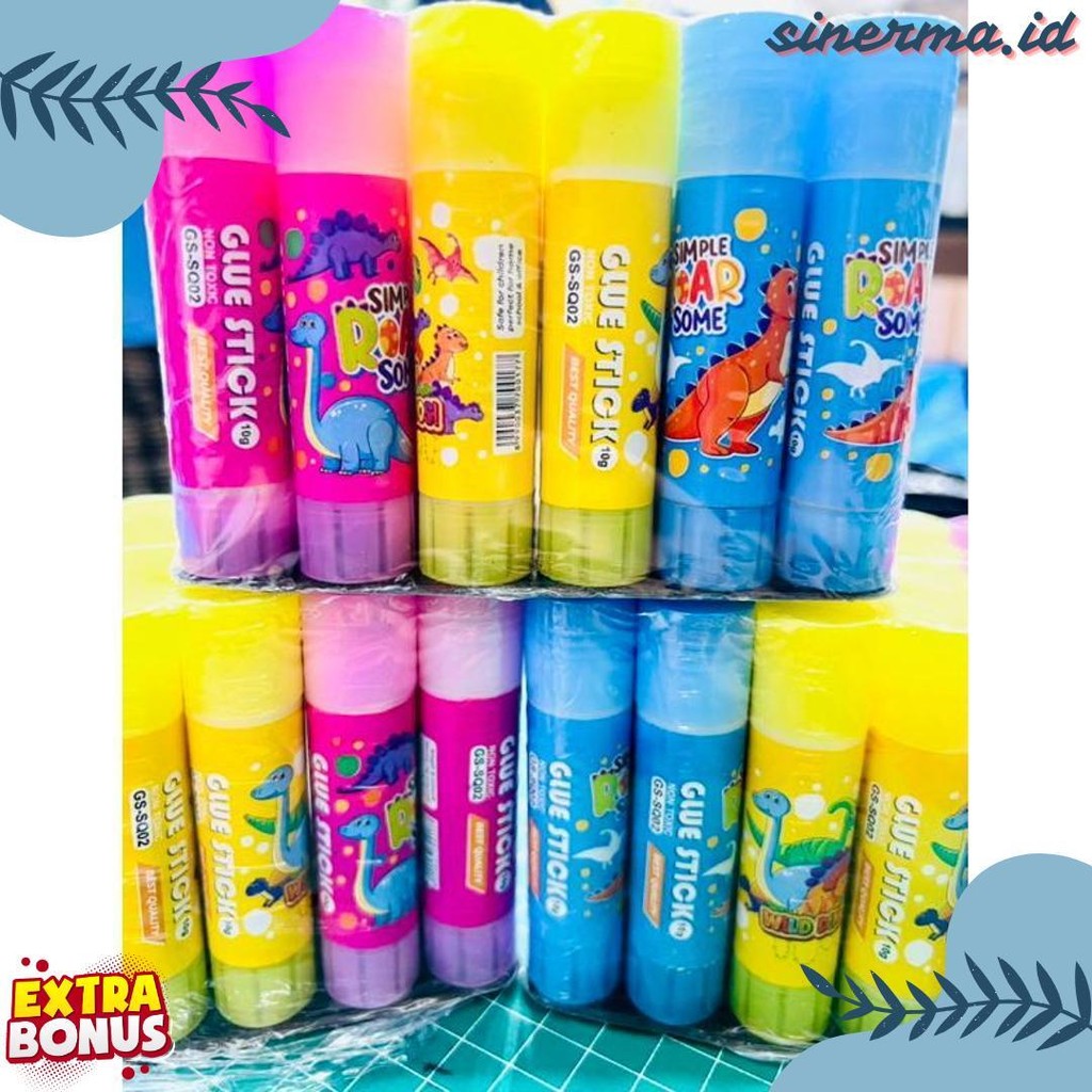 

( 1 Pack ) Glue Stick Lem Stik Murah Karakter 10 Gram Squeezy Animasi Kecil 1 Pack Isi 24 Biji Terlengkap Dan Termurah