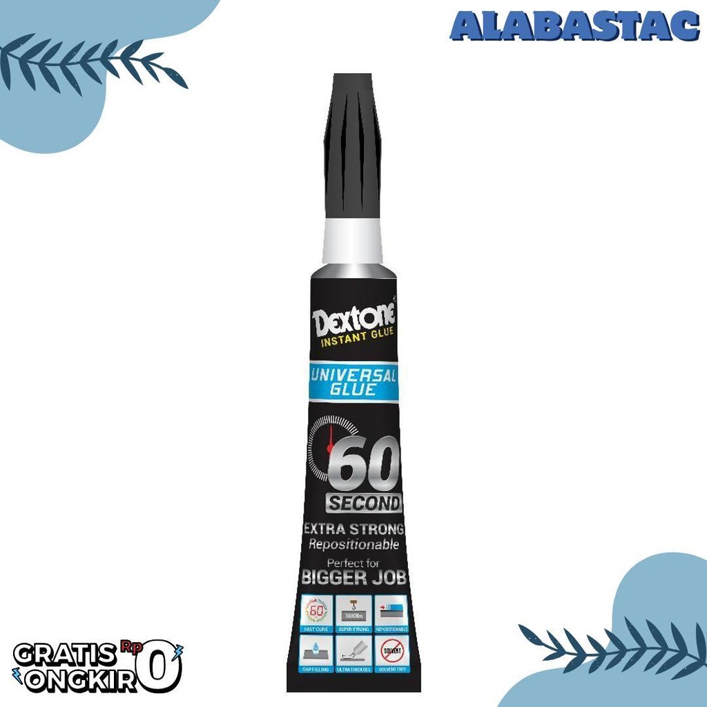 

Dextone Universal Glue Lem Gel Instant 60 Detik Super Strong 20 Gram Terlengkap Dan Termurah