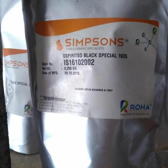 READY pewarna minyak hitam/ospiritso black special-1625 simpsons NEW