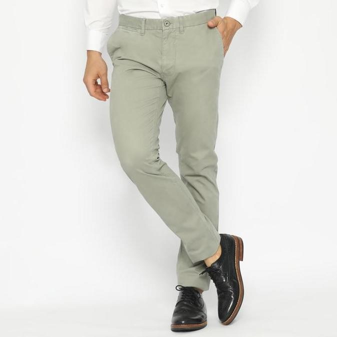 New Arrival  Celana Mexx Cotton Slim Fit Stretch Chino Grey Panjang Kantor
