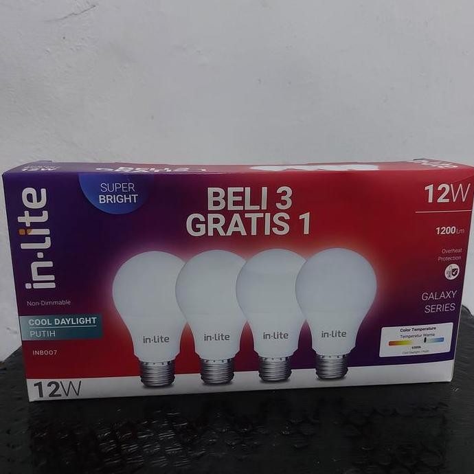 Tersedia Lampu LED Bohlam Paket In-Lite 12 Watt/Lampu Paket LED In-Lite 12 Watt