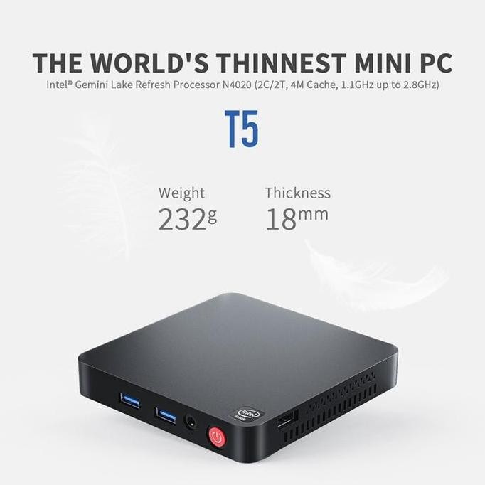 Mini PC Beelink T4 Pro N3350 4/64GB Dual HDMI WiFi Windows 10 MiniPC