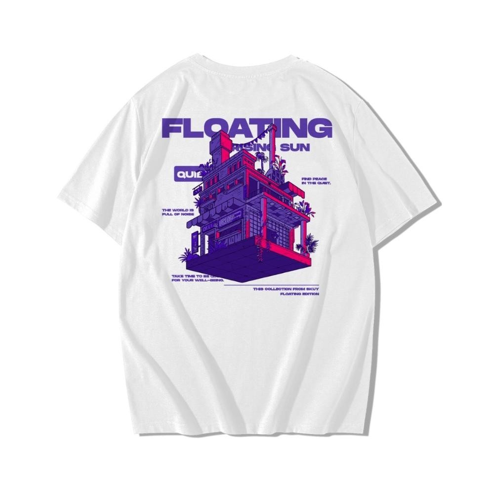 Promo Kaos Skuy Floating Remaja Dan Dewasa Putih Unisex Kaos Kaos Pria Wanita Kaos Distro
