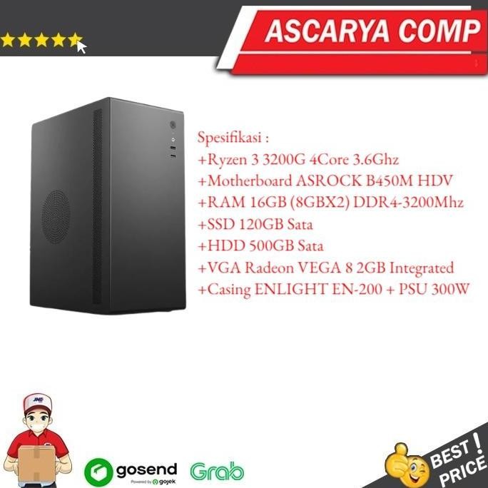 PC Rakitan Ryzen 3 3200G - PC Gaming Ryzen 3