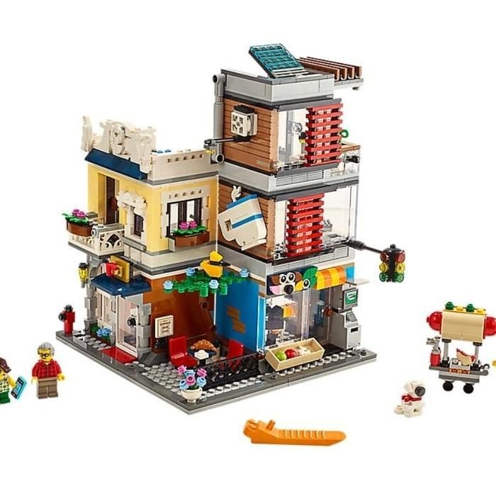 Lego 31097 Creator Townhouse Pet Shop & Caf Koleksi Hadiah Anak Toy Original Dan Terpercaya