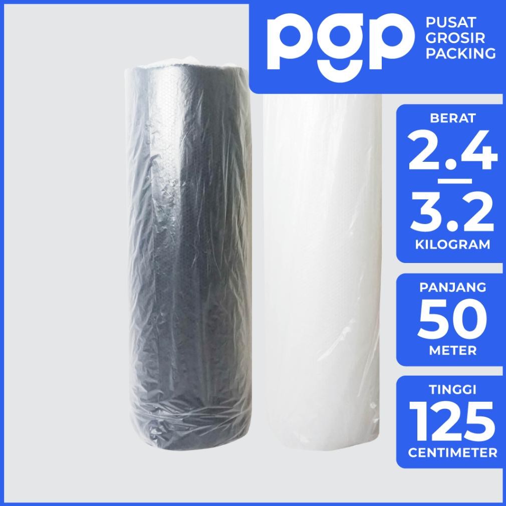 

Produk Baru!! Bubble Wrap Hitam & Bening 125cm x 50m 2.4-3.2kg - Packing Bubble Wrap