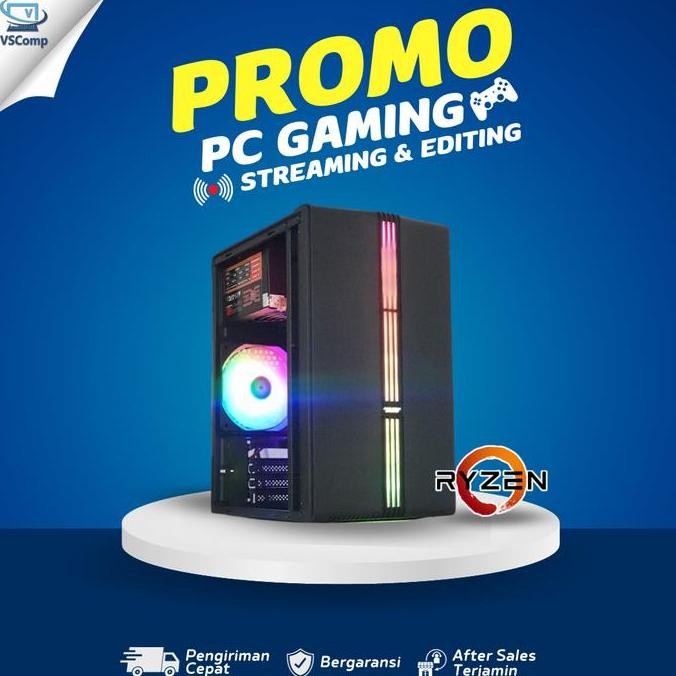 PC Gaming Ryzen 5-3400G 8GB with Radeon RX Vega 11 Graphics