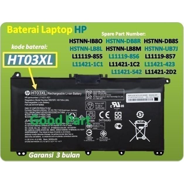 Baterai HP 14S-DK1507AU 14S-DK1524AU 14S-DK1506AU 14S-DK1509AU Batre