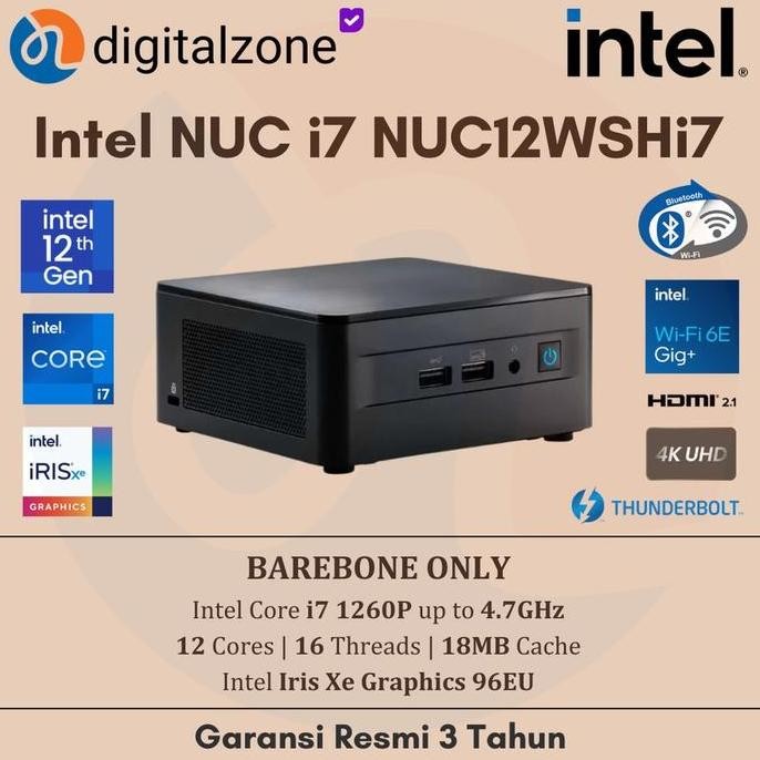 Intel Nuc i7 1260P Intel Nuc i7 Gen 12 Intel NUC12WSHi7