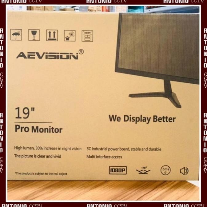Monitor Aevision For PC CCTV 19 inch HDMI VGA+Speaker