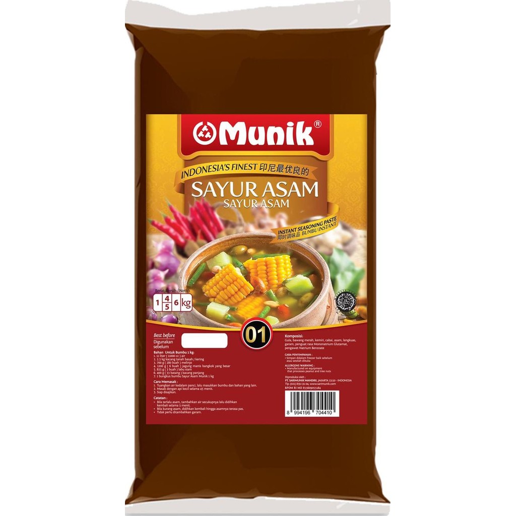

Bumbu Munik Sayur Asam -1000Gr