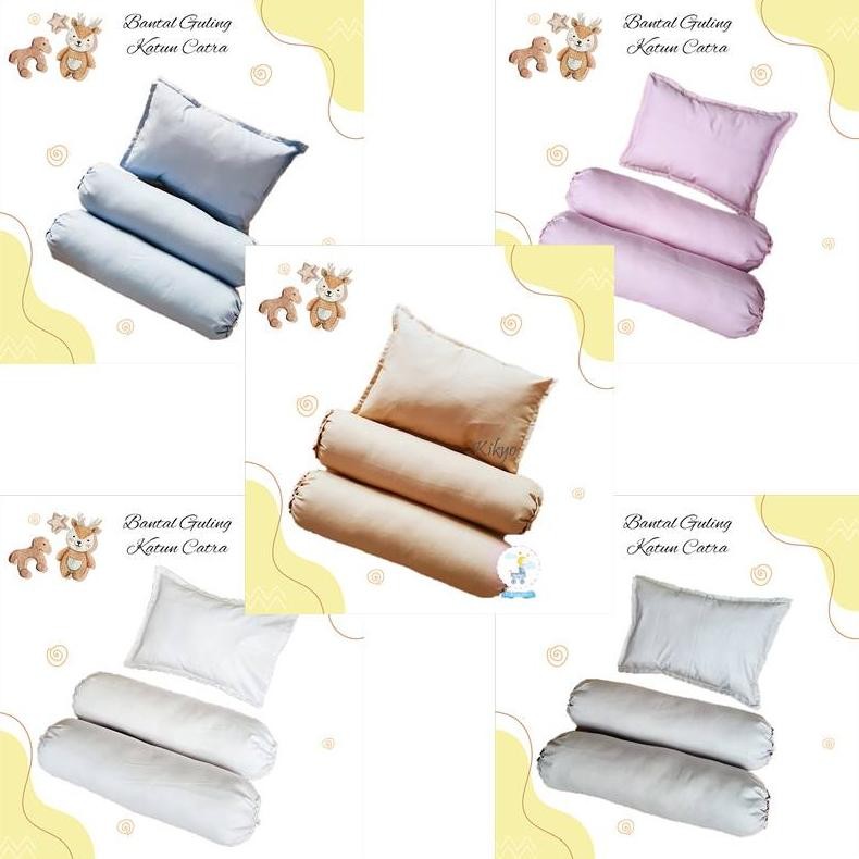 Sarung bantal guling bayi polos katun lokal / set bantal guling  / bantal bayi / guling bayi AST