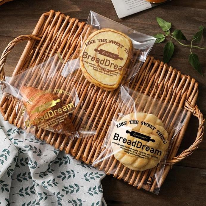 

ready stock Plastik OPP Roti Manis Motif Tebal Kue Plastik Donat 15x18+lem 100pcs