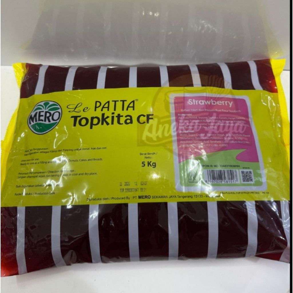 

SELAI MERO LEPATTA FILLING STROBERI REPACK 250 GR/SELAI STRAWBERRY