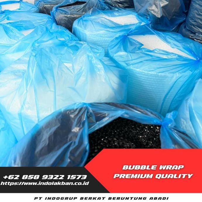 

ready stock Bubble Wrap INDOLAKBAN Hitam Bening 2 kg 125 cm x 50 m HARGA PABRIK