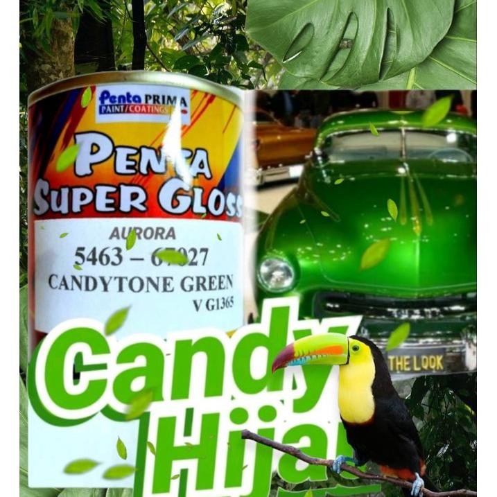 SPECIAL CAT PENTA SUPER GLOSS CANDYTONE GREEN -CANDY HIJAU-200 GRAM - CAT DUCO OTOMOTIF TRANSPARAN M