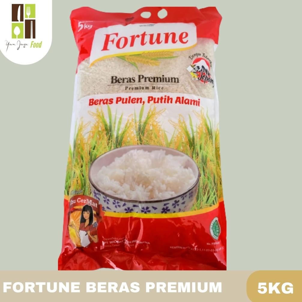

ready Fortune Beras Premium/Beras Pulan/Putih Alami Kemasan 5 Kg murah