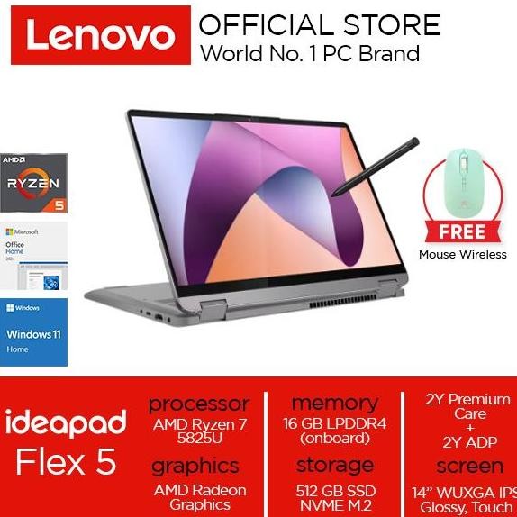Lenovo IdeaPad Flex 5 14ABR8 Ryzen 7 5825U 16GB 512GB SSD W11 OHS
