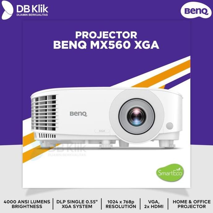 Projector BENQ MX560 XGA 4000 Lumens HDMI VGA - Proyektor BENQ MX 560
