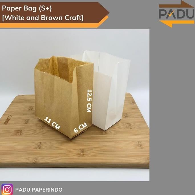 

ready stock Paper Bag / Kantong Kertas (S+) - Kantong Roti / Fried Chicken / Snack