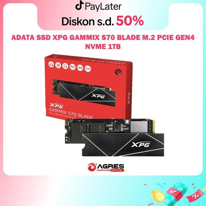 ADATA SSD XPG Gammix S70 Blade 1TB PCIe Gen4 NVMe M.2 - SSD ADATA