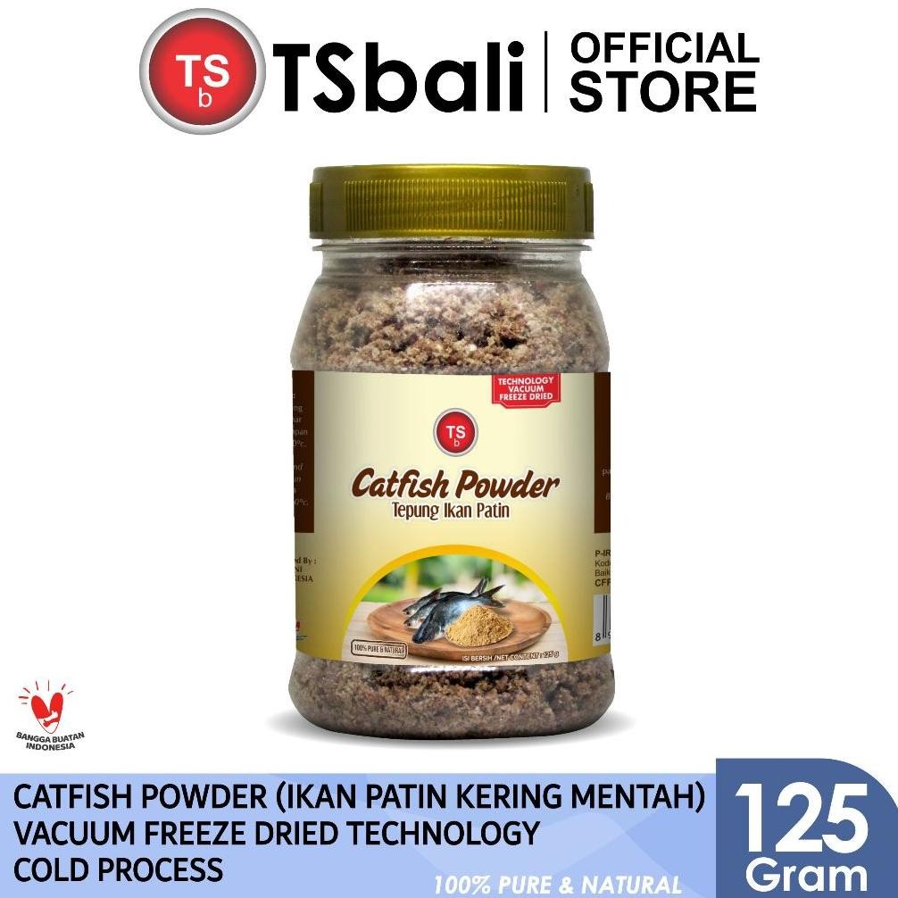 

ready TSb Catfish Powder ( Tepung Ikan Patin Kering Mentah ) Freeze Dried Technology 125gr murah