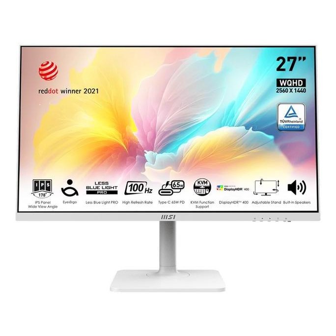 MSI LED MONITOR MODERN MD272QXPW 28" WQHD 27 Inch - WHITE