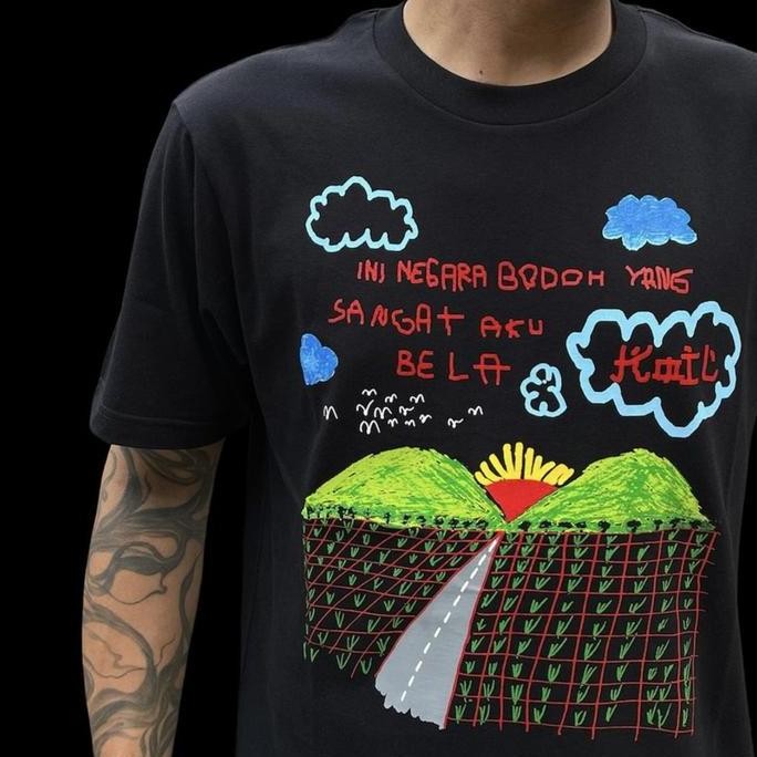 baru Koil Negabod Negablack Merchandise Band Combed Hitam Kaos Panjang Sablon Distro Pria Baju T-Shi