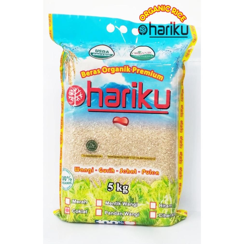 

ready HARIKU Beras Organik Coklat 5 Kg murah