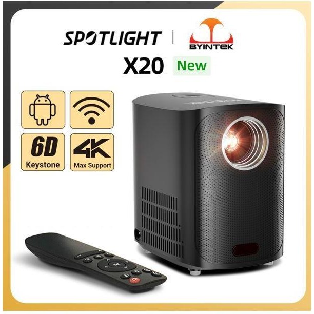 BYINTEK X20 PORTABLE MINI LED 4K SMART ANDROID HOME THEATER PROJECTOR