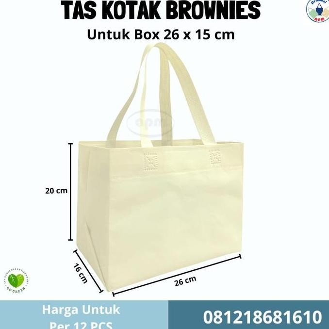 

ready stock Tas Spunbond Box untuk Kotak Brownies ukuran P 26 x L 15 cm