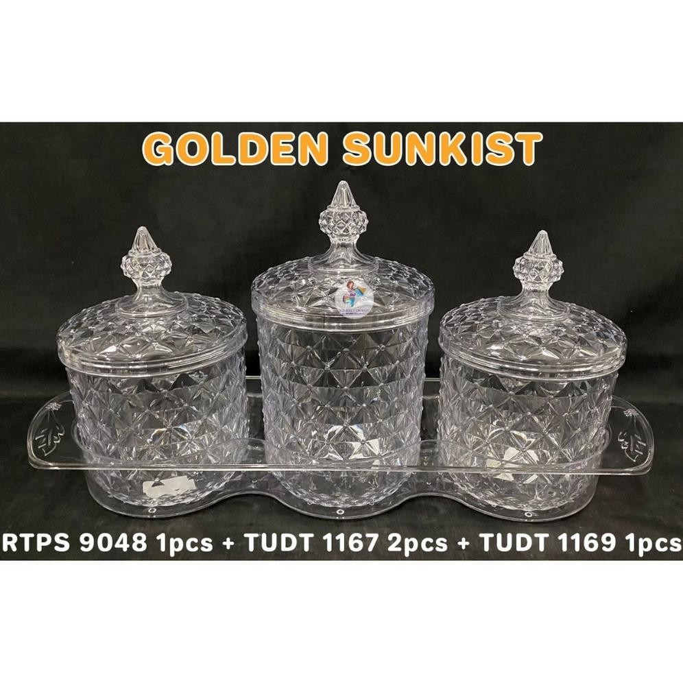 Toples + Rak Toples Kue Snack Coklat Sealware Diamond 2 Dan 3 Pcs Golden Sunkist Trend