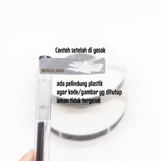 

ready Scratch label gosok 2x2 cm