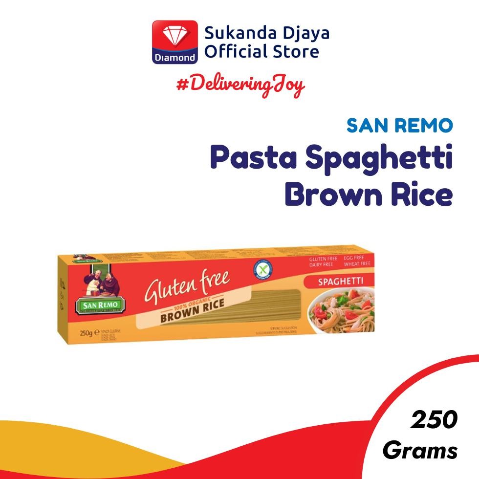 

ready San Remo Pasta Spaghetti Brown Rice Beras Merah murah
