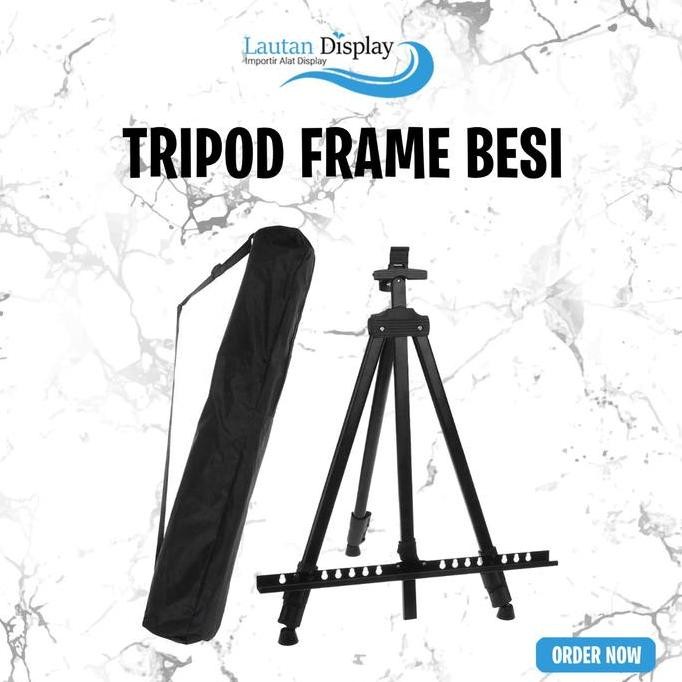 

ready Standing Tripod Wooden Easel Tripod Kayu Stand Lukis Bingkai Foto