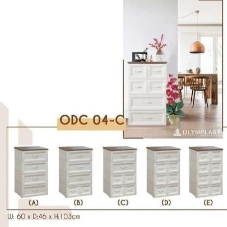 Lemari Plastik Laci Cabinet Susun 5 Classic Odc 05 C B Olymplast Trend