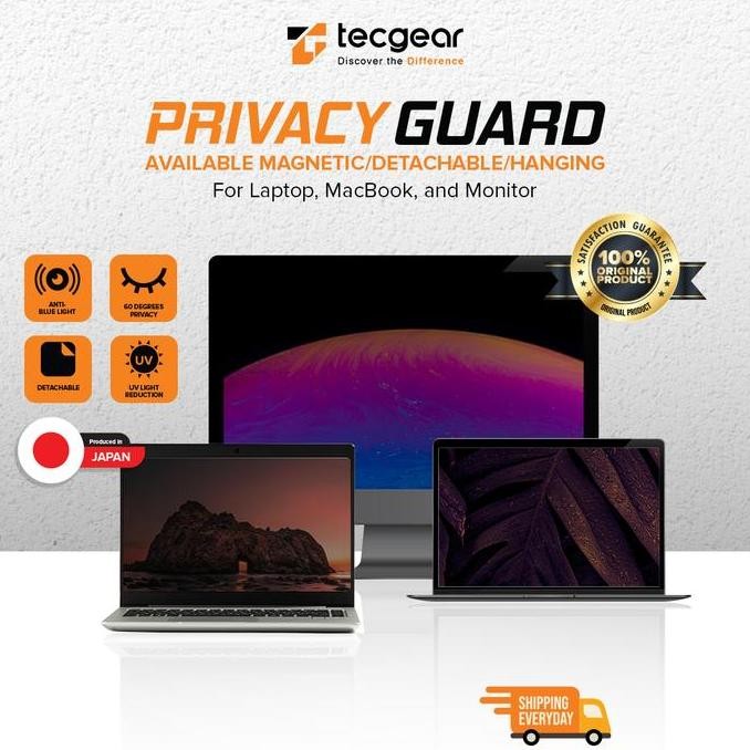 Filter Anti Spy Laptop - Layar Privasi - Anti Radiasi, Anti Blue Light